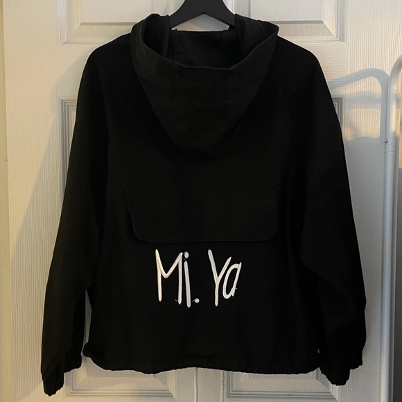 Black Hooded Jean Jacket - Picture 2 of 3